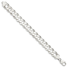 Sterling Silver 14mm Beveled Curb Chain