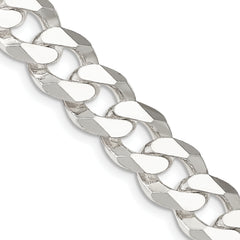 Sterling Silver 14mm Beveled Curb Chain