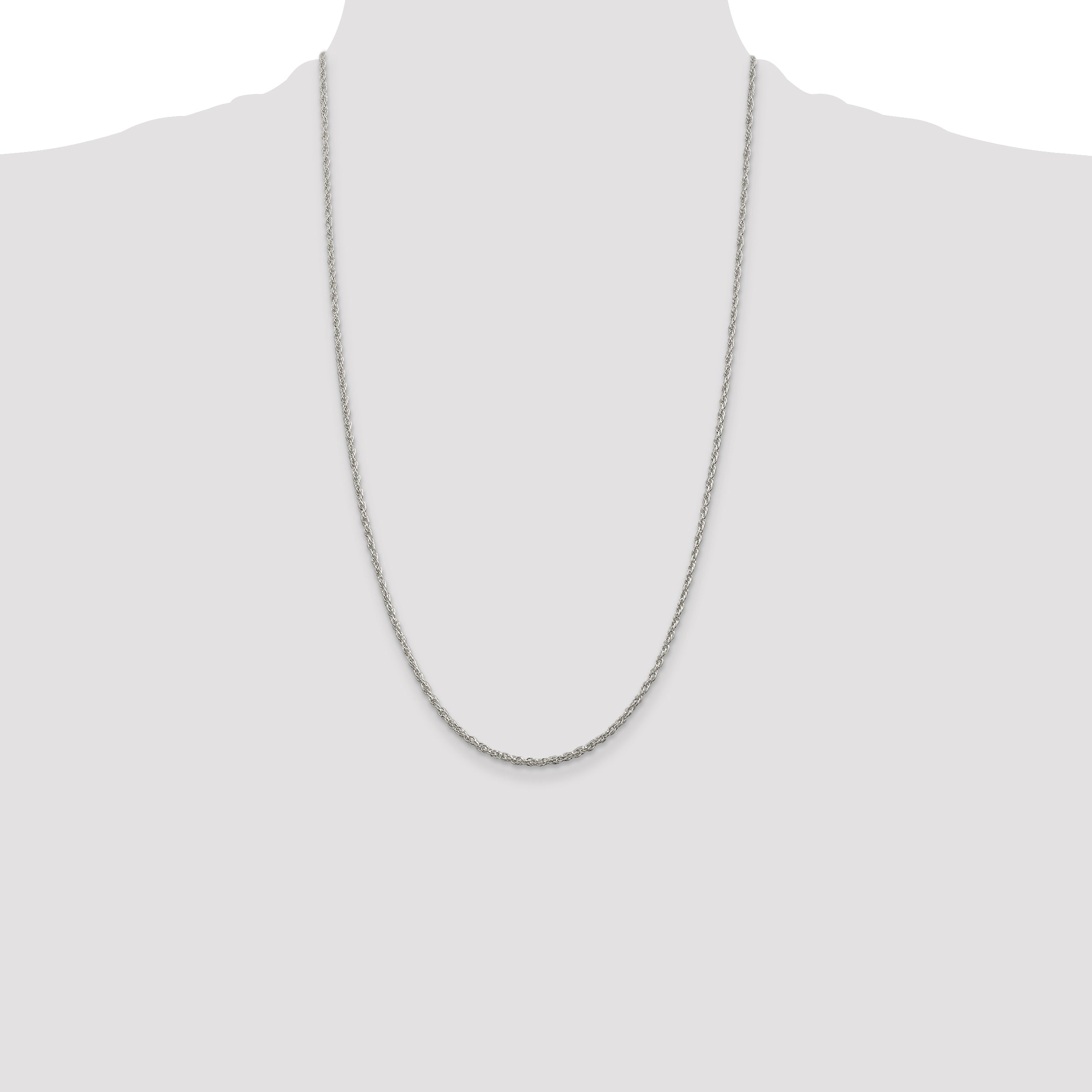 Sterling Silver 2mm Loose Rope Chain