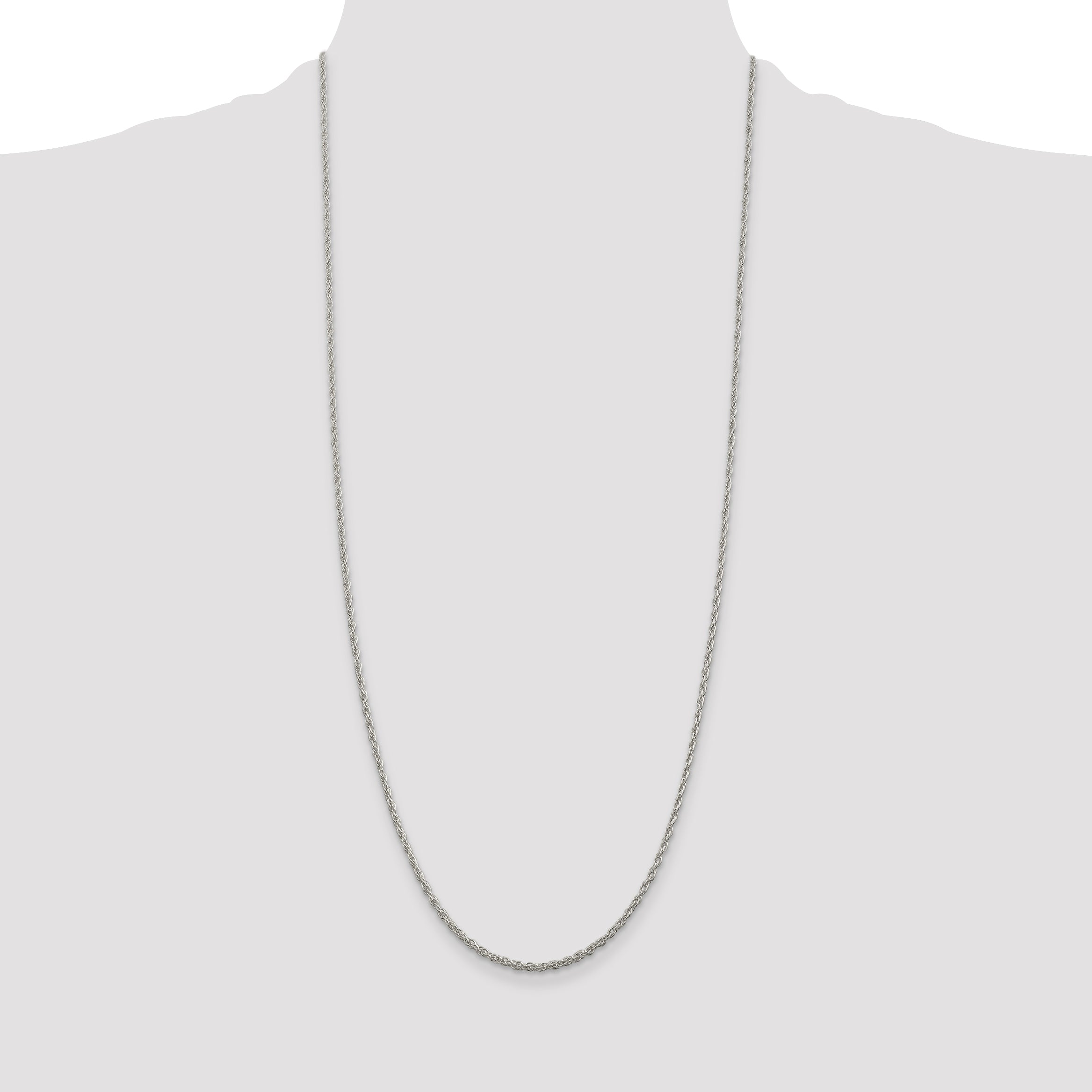 Sterling Silver 2mm Loose Rope Chain