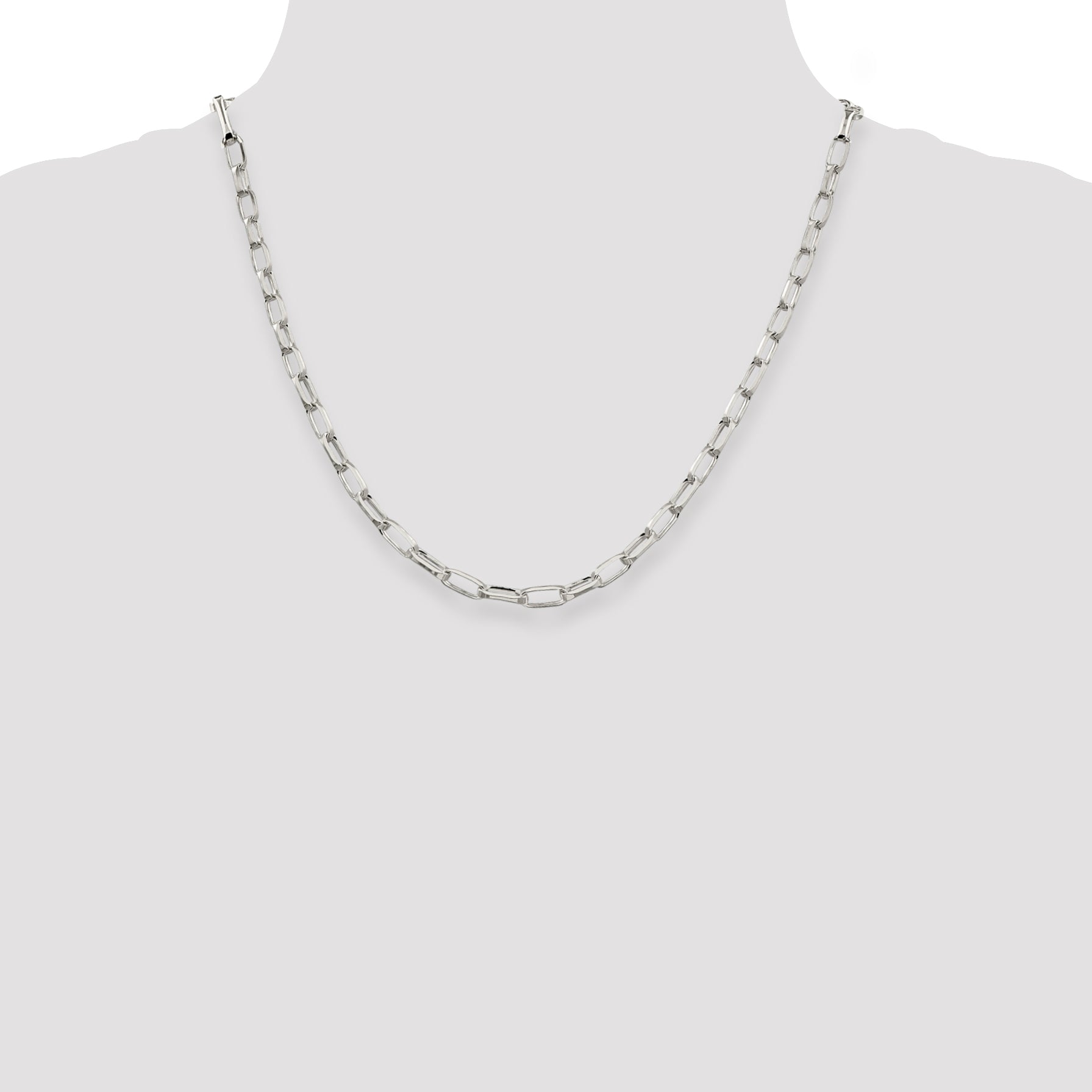 Sterling Silver 5mm Elongated Open Link Chain