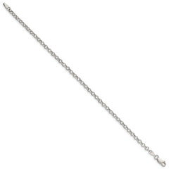 Sterling Silver 3mm Semi-solid Rolo Chain