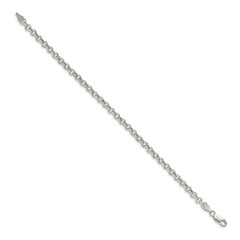 Sterling Silver 4.25mm Semi-solid Rolo Chain