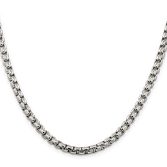 Sterling Silver 5.2mm Round Box Chain