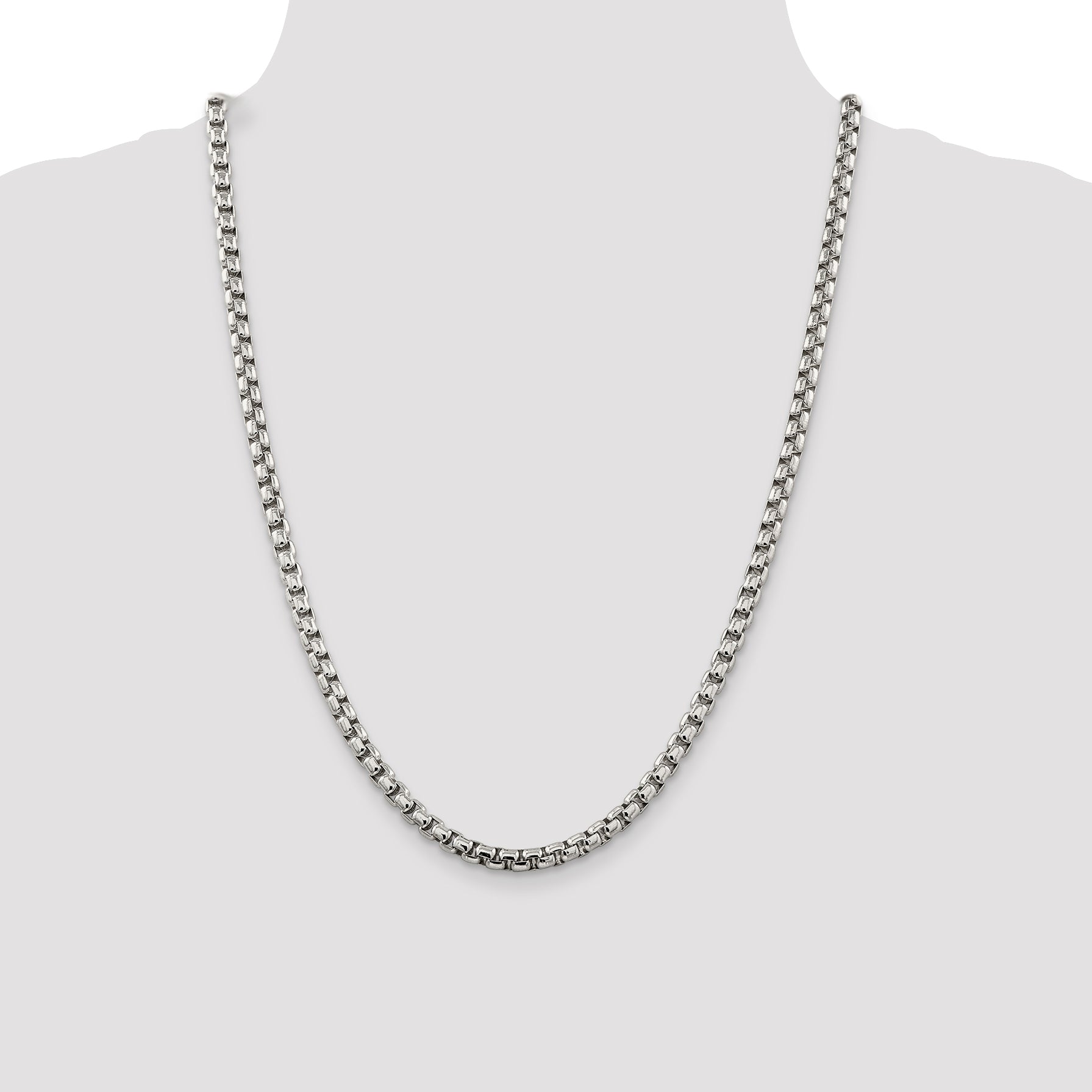 Sterling Silver 5.2mm Round Box Chain