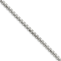 Sterling Silver 5.20mm Round Box Bracelet