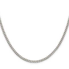 Sterling Silver Polished 3.15mm Curb Chain