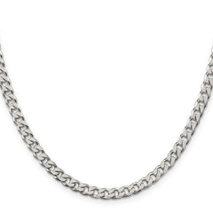 Sterling Silver Polished 5mm Curb Chain