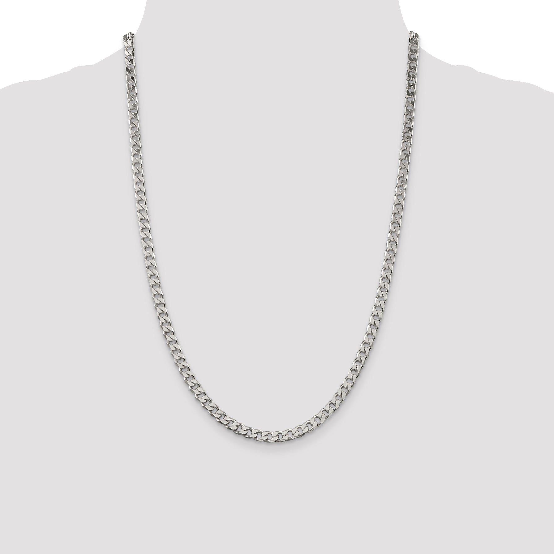 Sterling Silver Polished 5mm Curb Chain