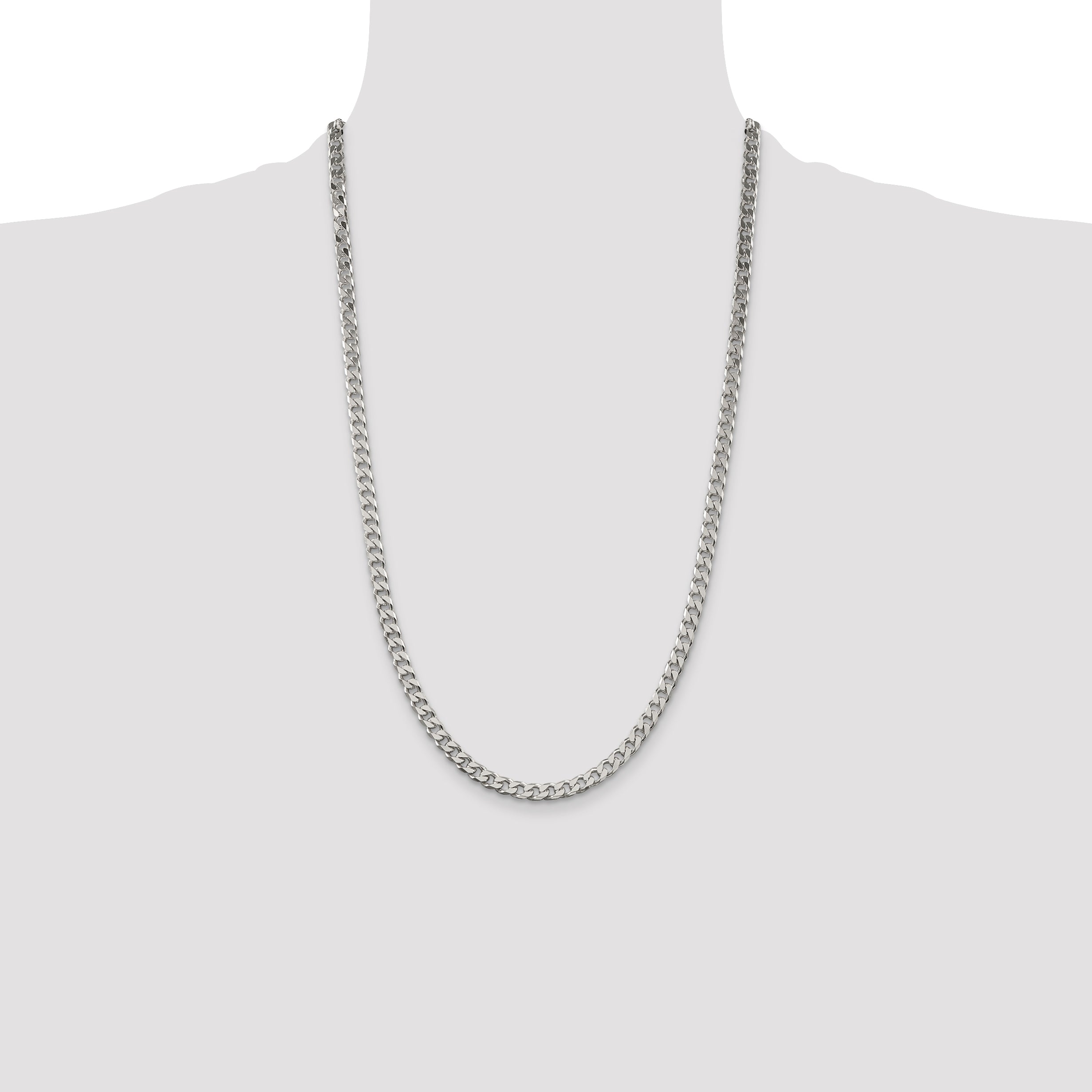 Sterling Silver Polished 5mm Curb Chain