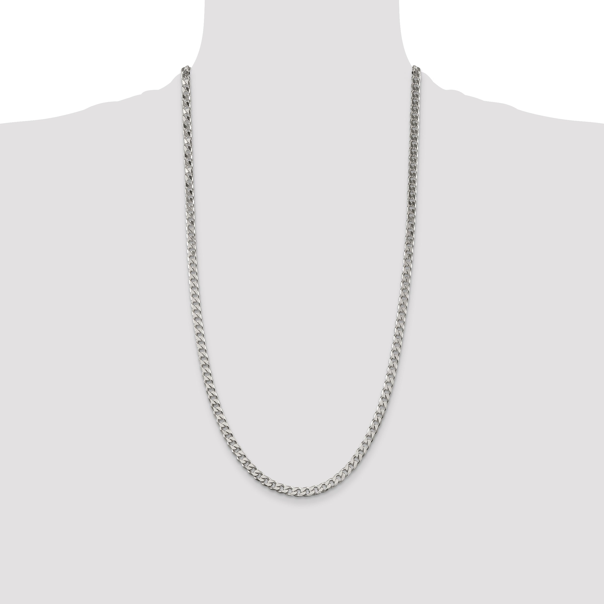 Sterling Silver Polished 5mm Curb Chain