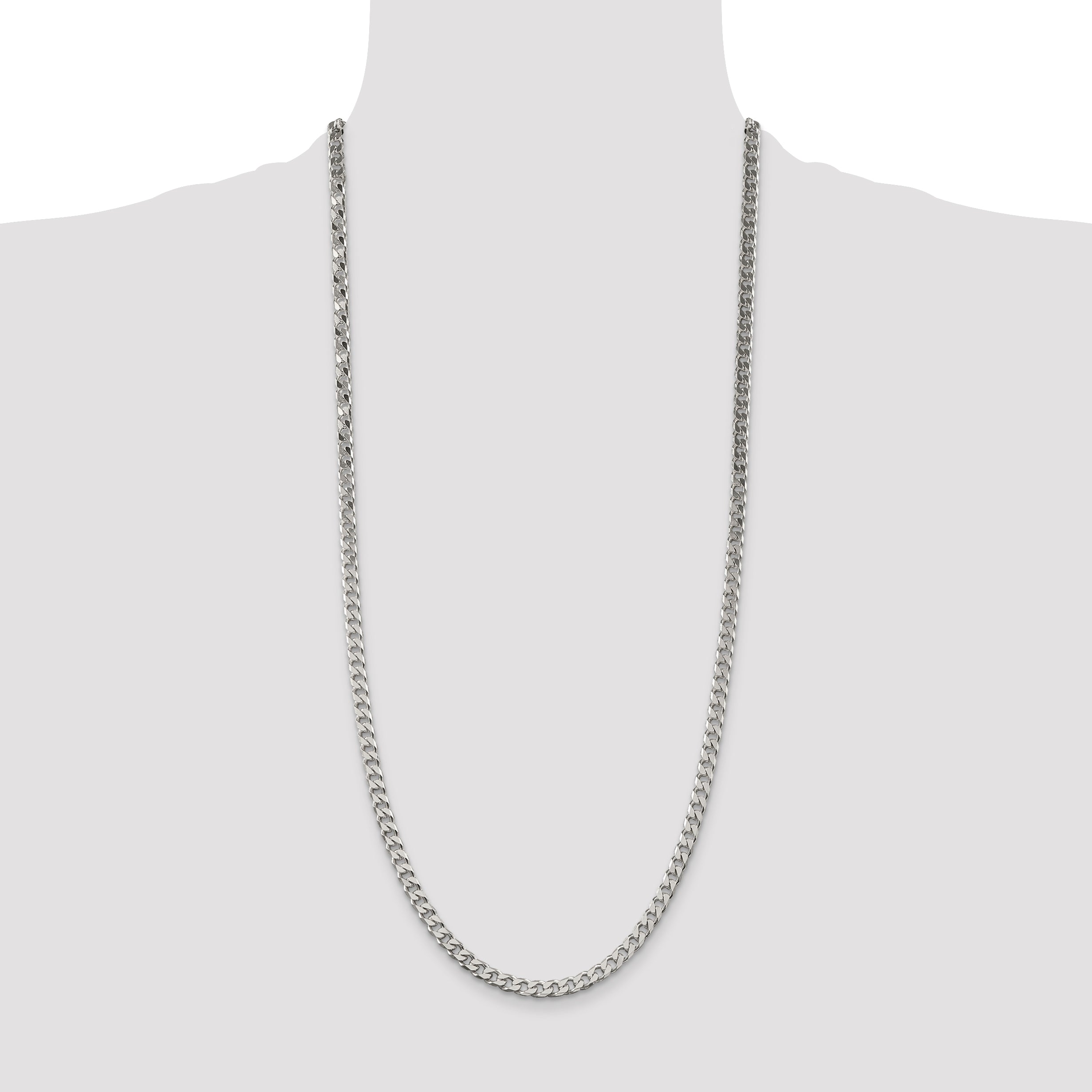 Sterling Silver Polished 5mm Curb Chain