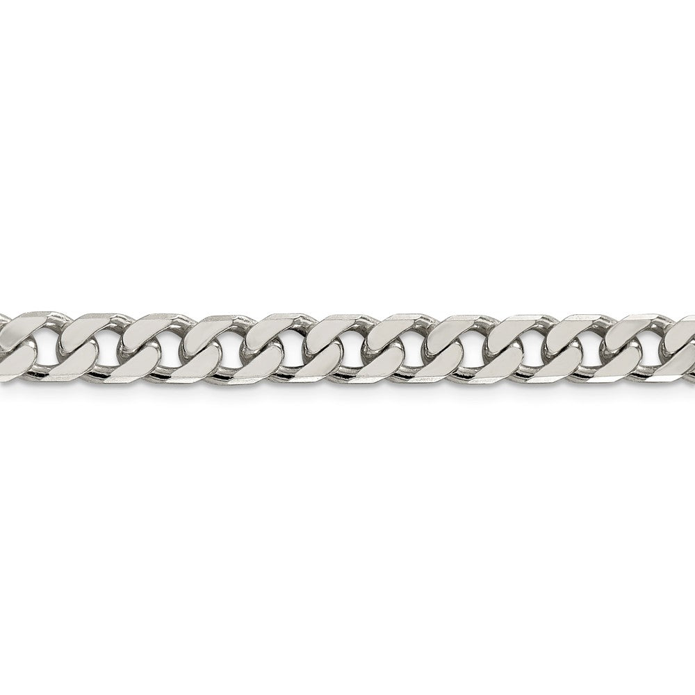 Sterling Silver Polished 6.4mm Curb Chain