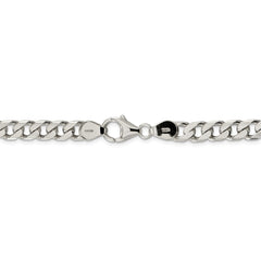 Sterling Silver Polished 6.4mm Curb Chain