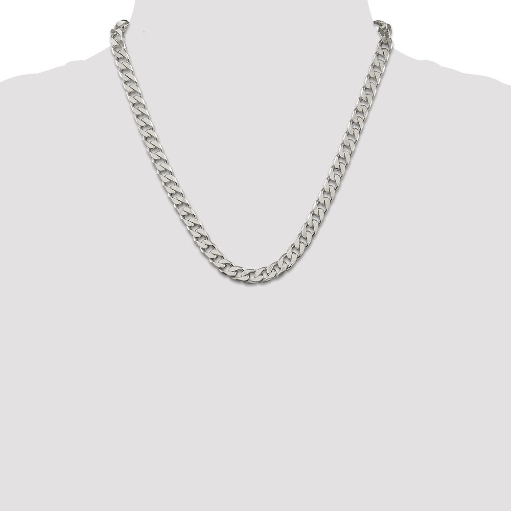 Sterling Silver Polished 6.4mm Curb Chain