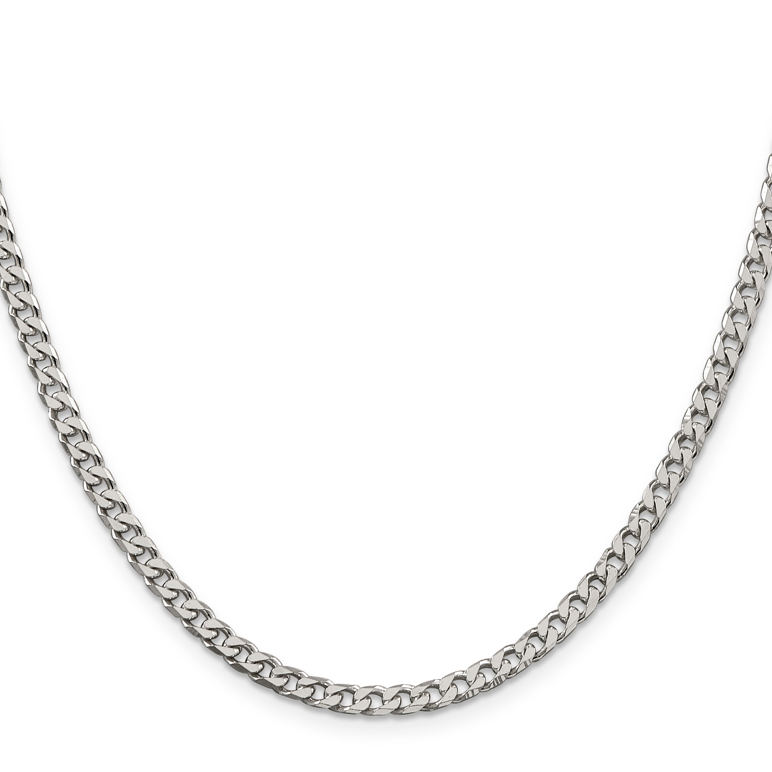 Sterling Silver Polished 3.5mm Curb Chain