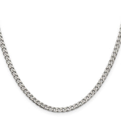 Sterling Silver Polished 3.5mm Curb Chain