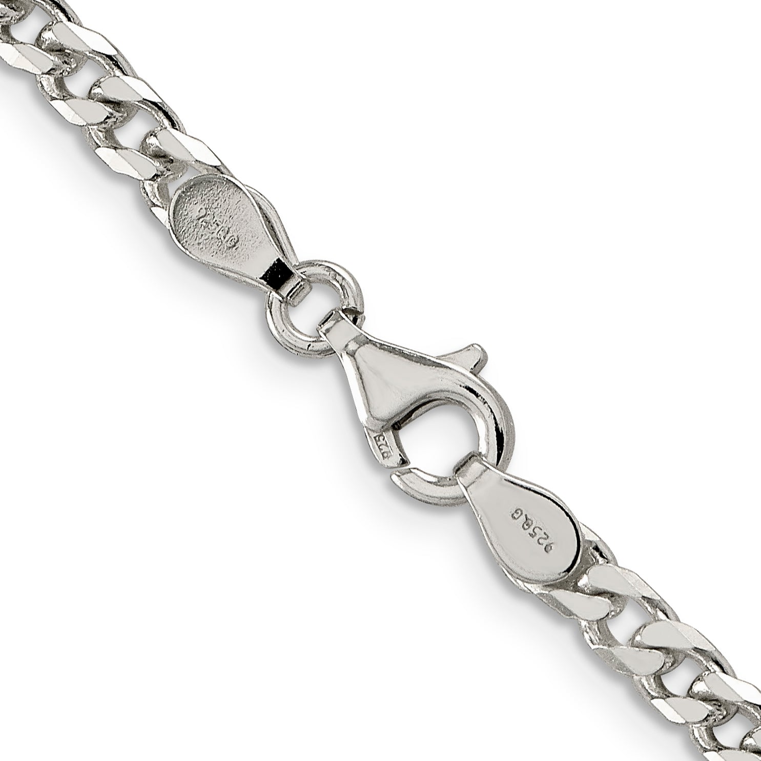 Sterling Silver Polished 3.5mm Curb Chain