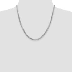 Sterling Silver Rhodium-plated Polished 3.5mm Curb Chain