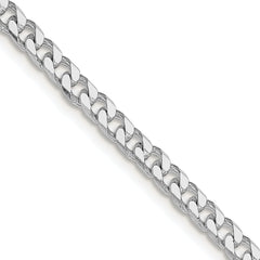 Sterling Silver Rhodium-plated Polished 3.5mm Curb Chain