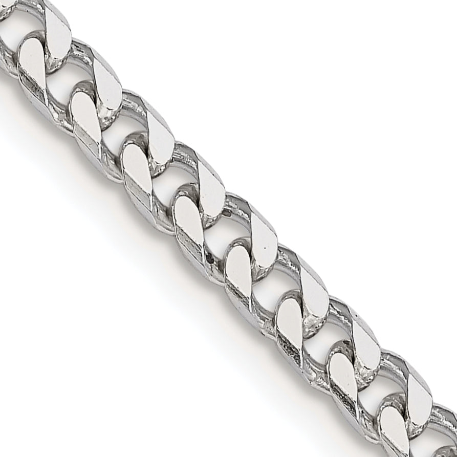 Sterling Silver Polished 3.5mm Curb Chain