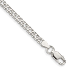 Sterling Silver 4.25mm 6 Side D/C Flat Double Curb Chain