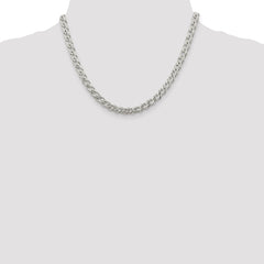 Sterling Silver 5.25mm 6 Side D/C Flat Double Curb Chain