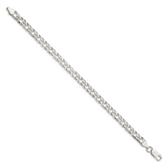 Sterling Silver 6.25mm 6 Side D/C Flat Double Curb Chain