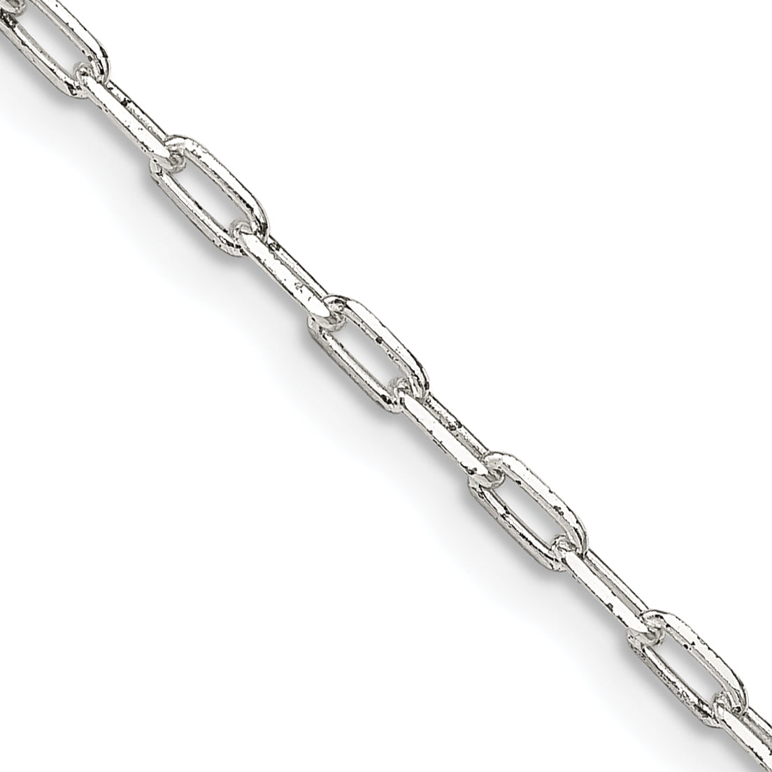 Sterling Silver 2mm Elongated Open Link Chain