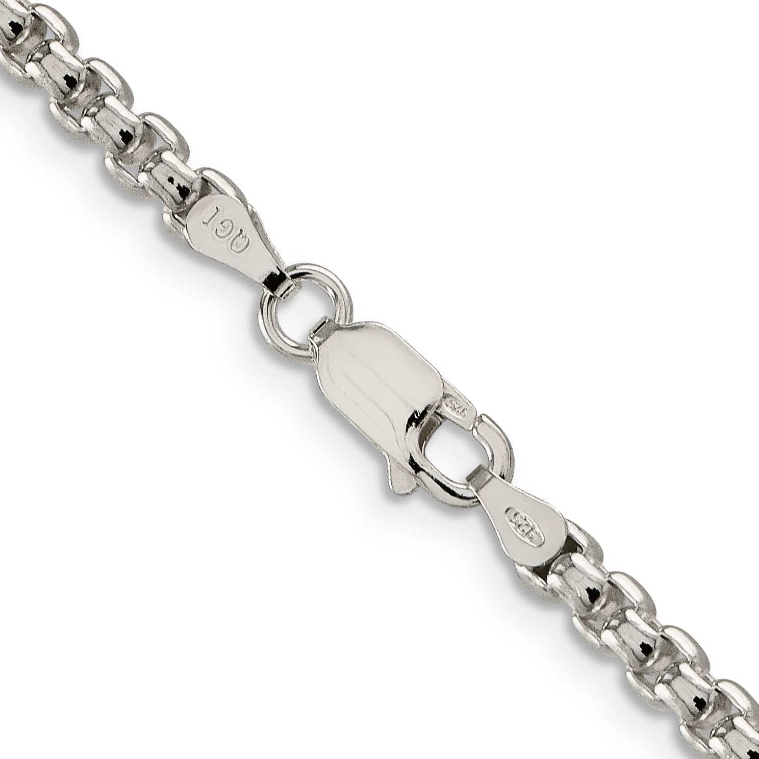 Sterling Silver 3.6mm Round Box Chain