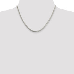 Sterling Silver 3.6mm Round Box Chain