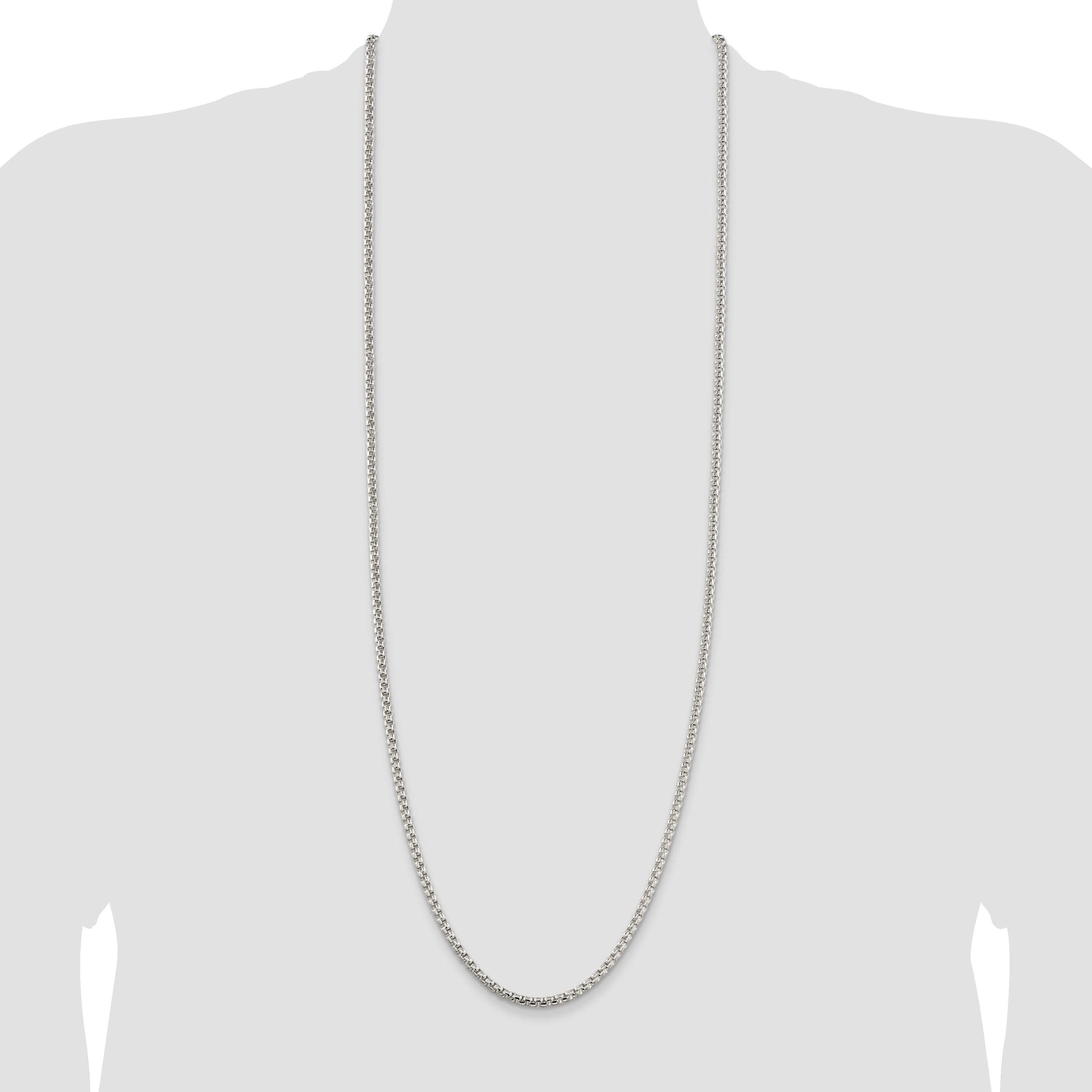 Sterling Silver 3.6mm Round Box Chain