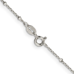 Sterling Silver 1.25mm Rolo with Beads Chain