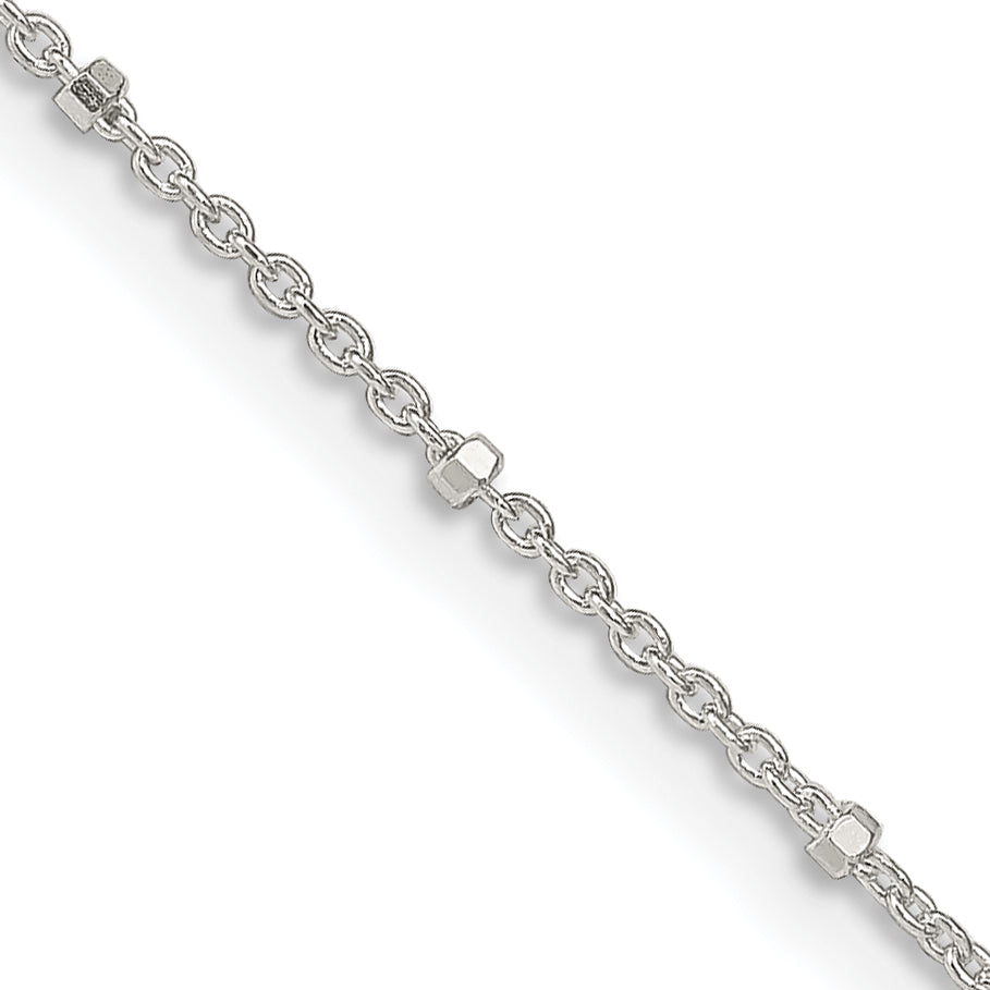 Sterling Silver 1.25mm Rolo with Beads Chain