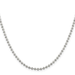 Sterling Silver 3mm Fancy Beaded Chain