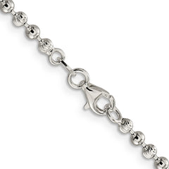 Sterling Silver 3mm Fancy Beaded Chain