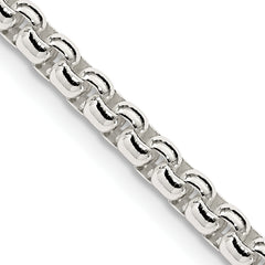 Sterling Silver 3.6mm Round Box Chain