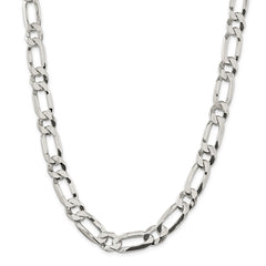 Sterling Silver 12.25mm Elongated 1+1 Open Link Chain