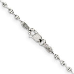 Sterling Silver 1.75mm Fancy Wave Flat Link Chain