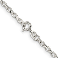 Sterling Silver 2.75mm Oval Fancy Rolo Chain