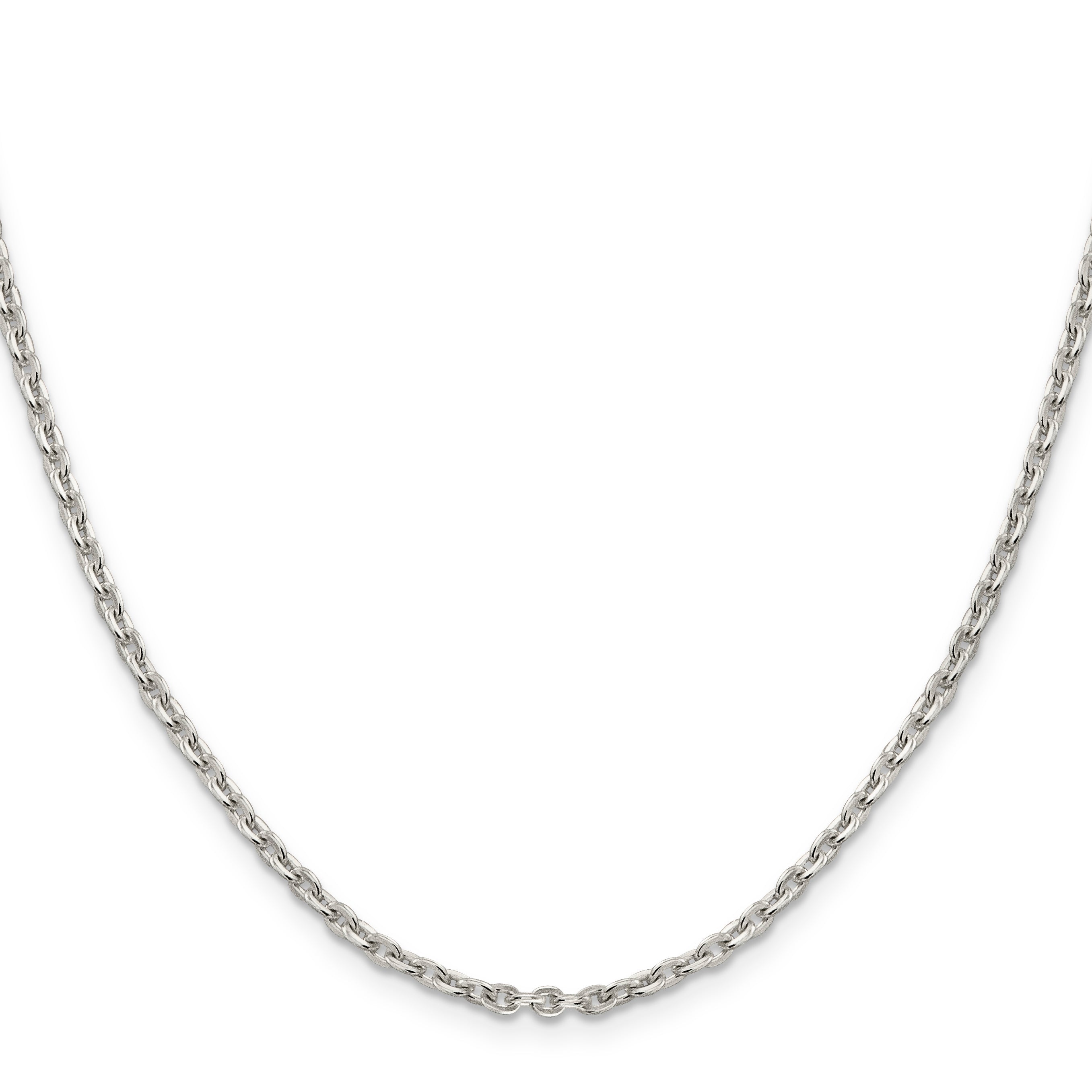 Sterling Silver 2.75mm Flat Link Cable Chain