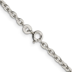 Sterling Silver 2.75mm Flat Link Cable Chain