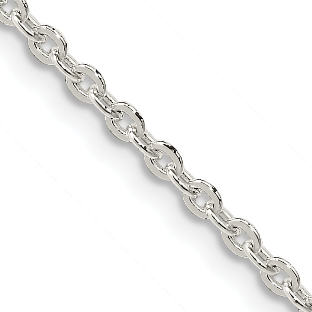 Sterling Silver 2.75mm Flat Link Cable Chain