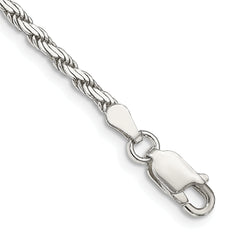 Sterling Silver 2.5mm Flat Rope Chain