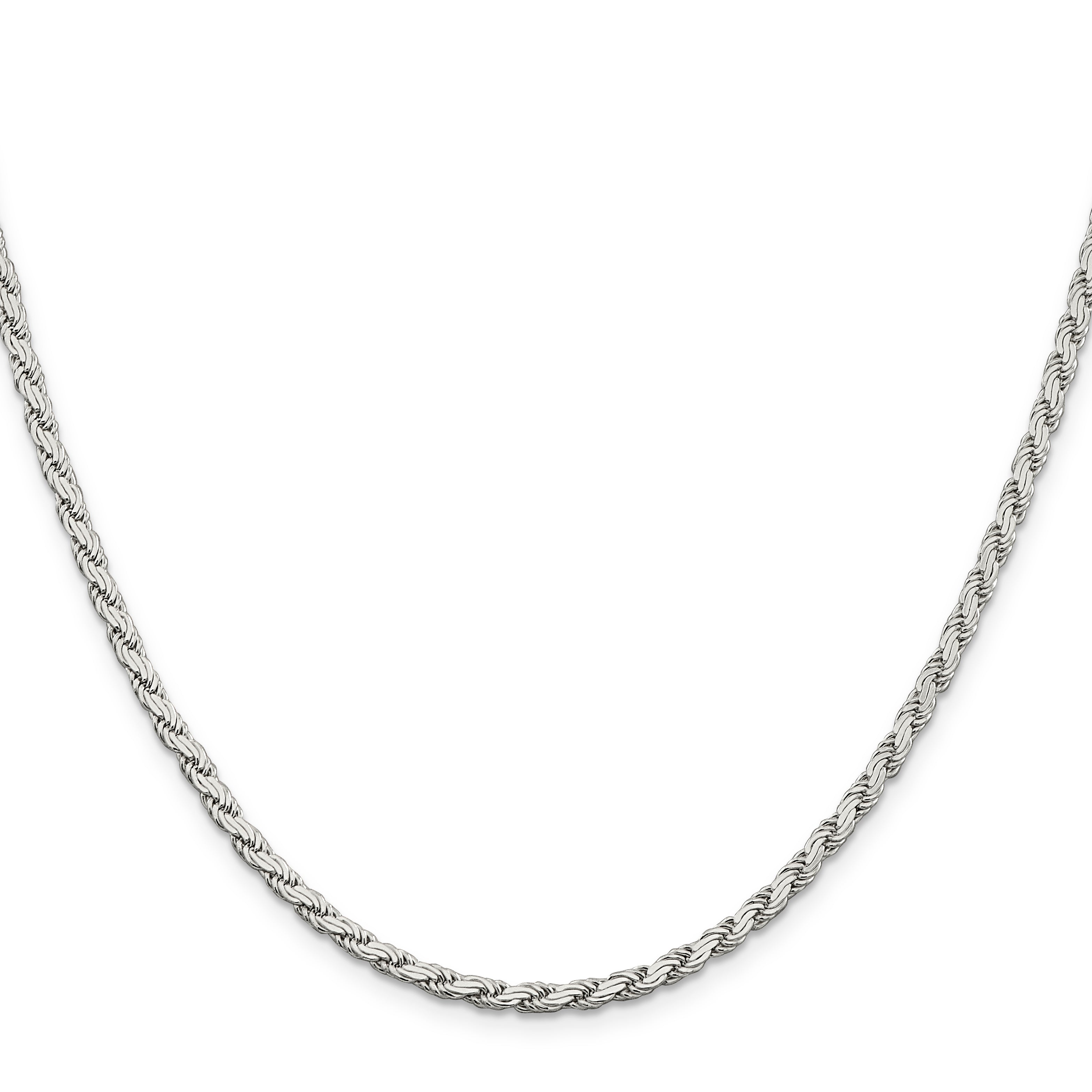 Sterling Silver 3.1mm Flat Rope Chain