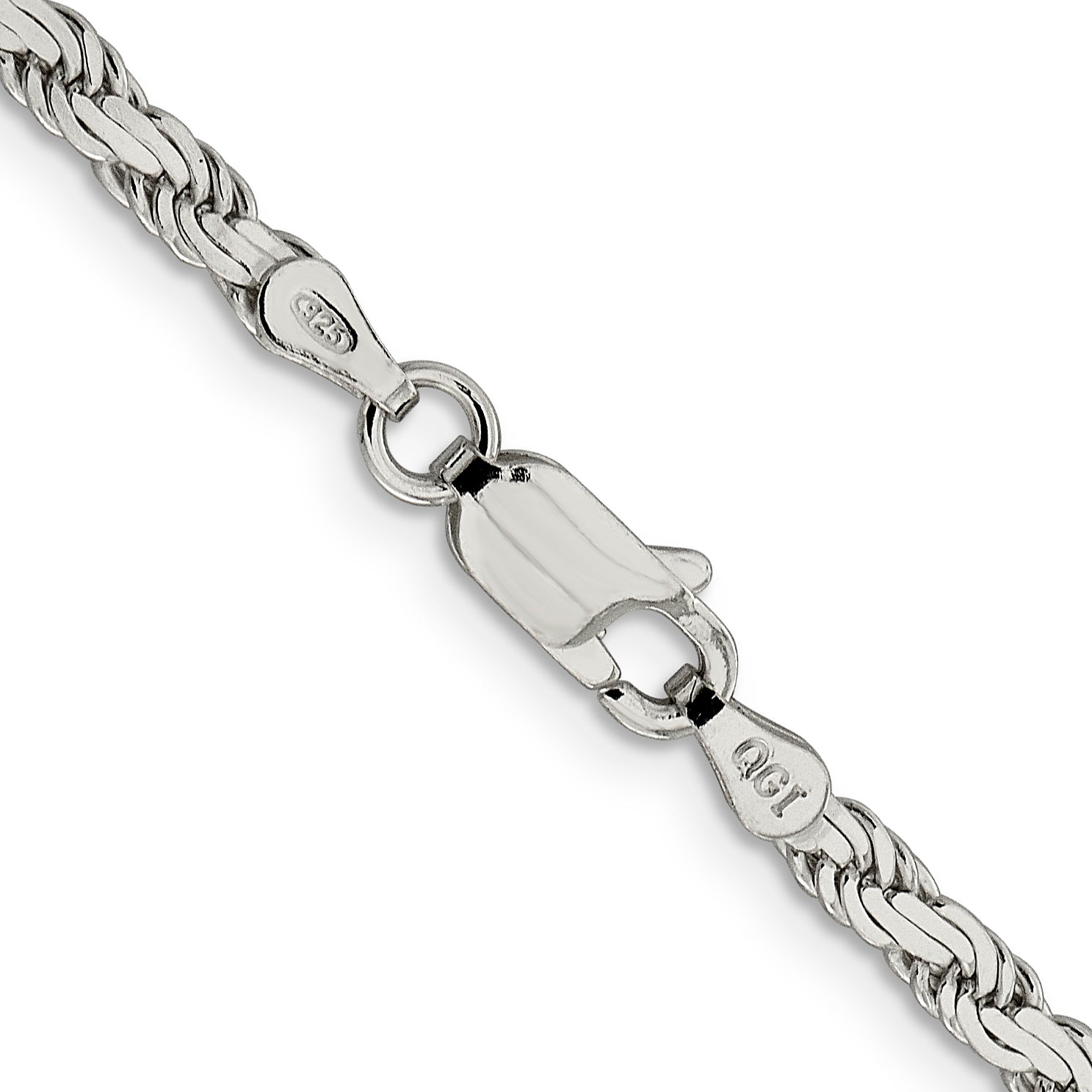 Sterling Silver 3.1mm Flat Rope Chain