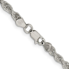 Sterling Silver 3.8mm Loose Rope Chain