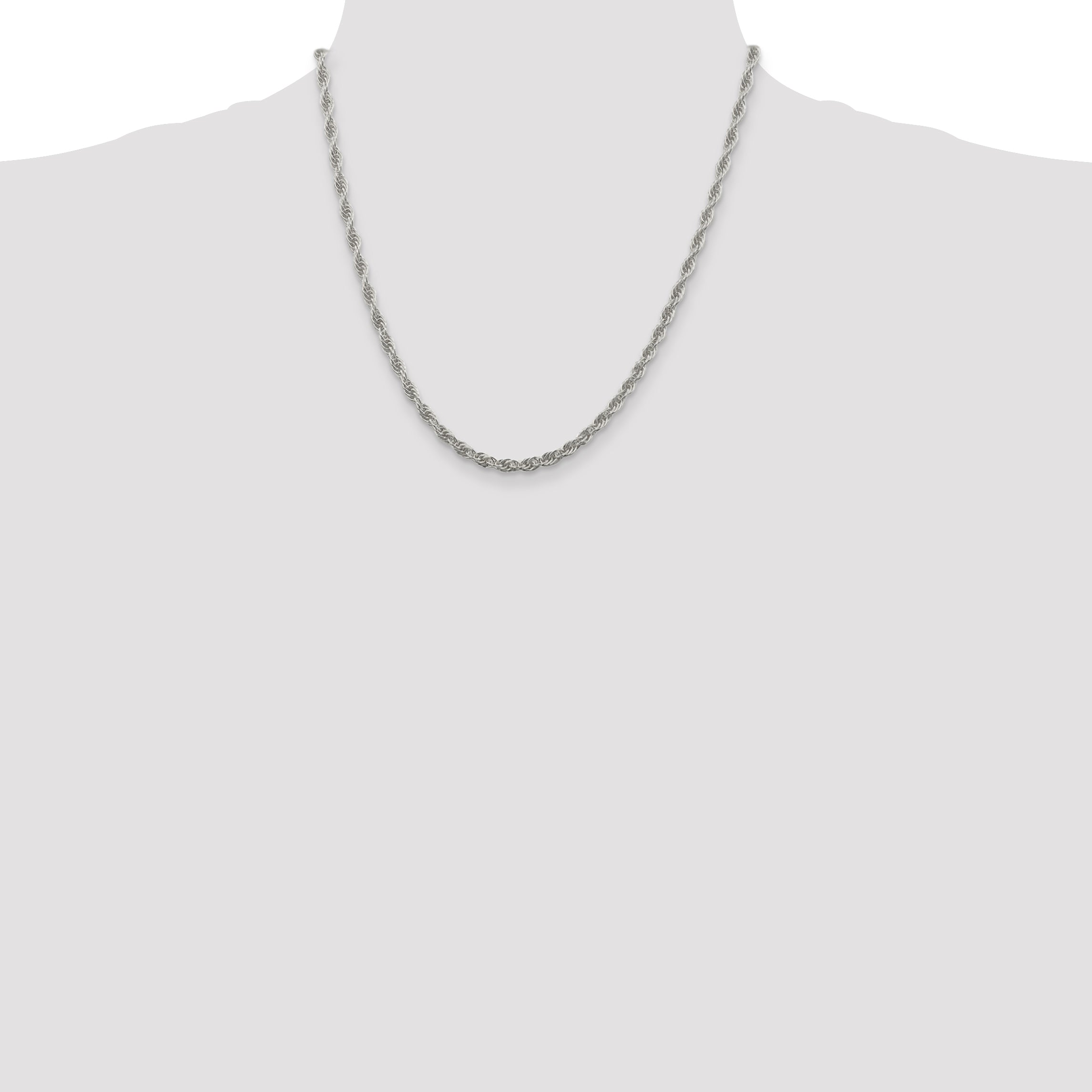 Sterling Silver 3.8mm Loose Rope Chain