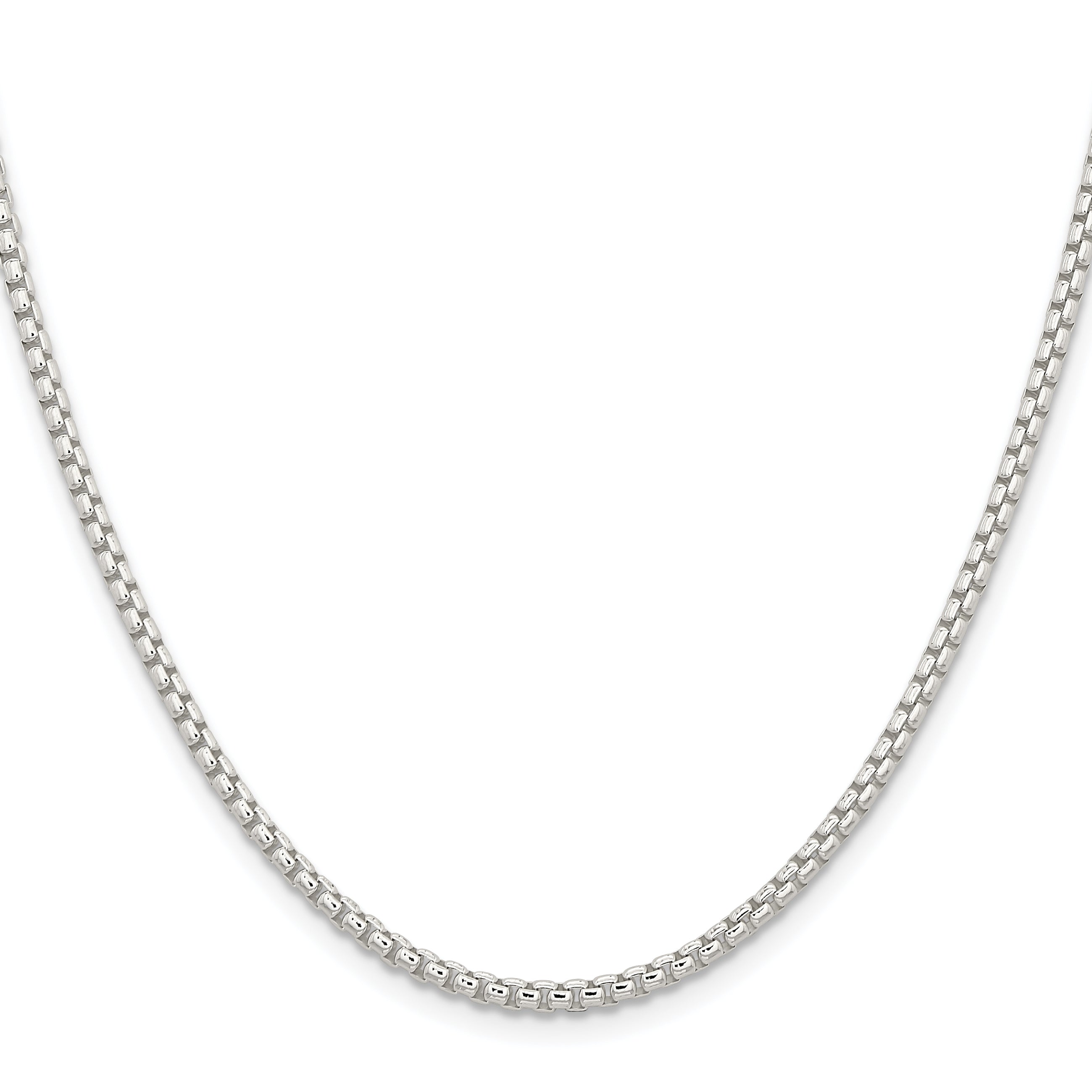 Sterling Silver 2.6mm Round Box Chain