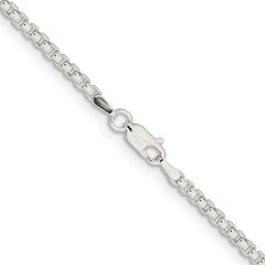 Sterling Silver 2.6mm Round Box Chain